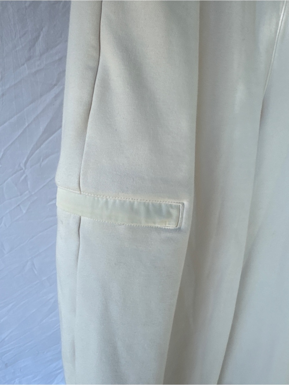 Cream Wide Leg Crop Fleece Bungee Toggle Cargo Sweatpants Lounge Athleta S - Picture 10 of 11